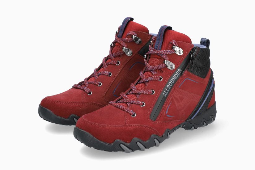 ALLROUNDER NORIKA-TEX | Femme Bottines Rouge Foncé Cuir Velours
